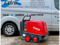 An Ehrle HD stood in front of an Idro Power van, ready to be loaded for delivery.